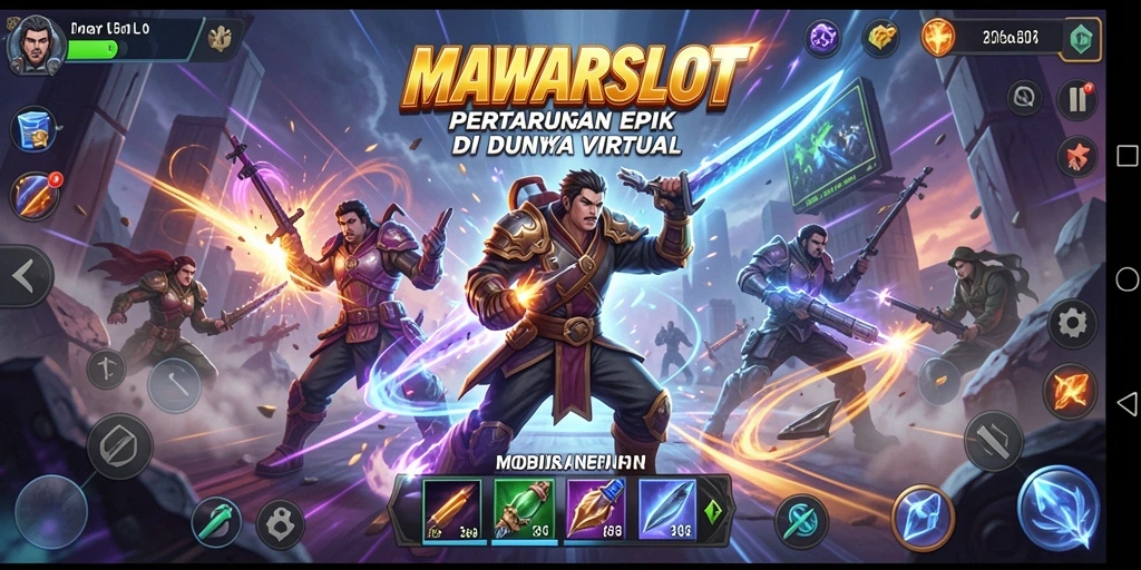 Tangkapan layar utama gameplay MAWARSLOT menampilkan pertarungan yang mendebarkan.