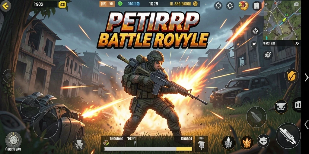 Tangkapan layar dari gameplay seru dalam PETIRRP saat bertempur di pulau.