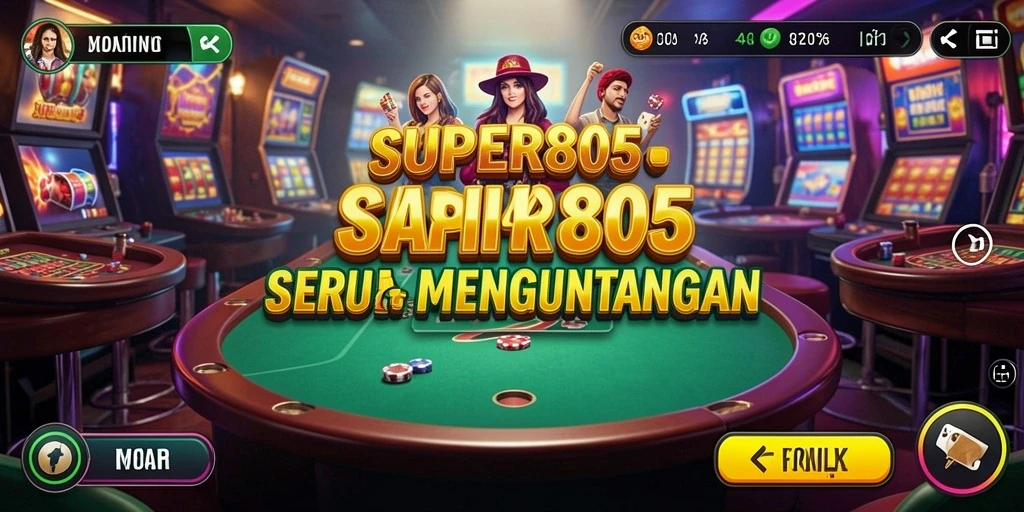 Tampilan screenshot utama SUPER805 menampilkan gameplay seru di Kasino.
